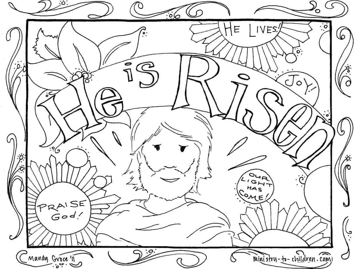 15 Easter Coloring Pages [Religious] Free Printables For Kids regarding Christian Easter Free Printable