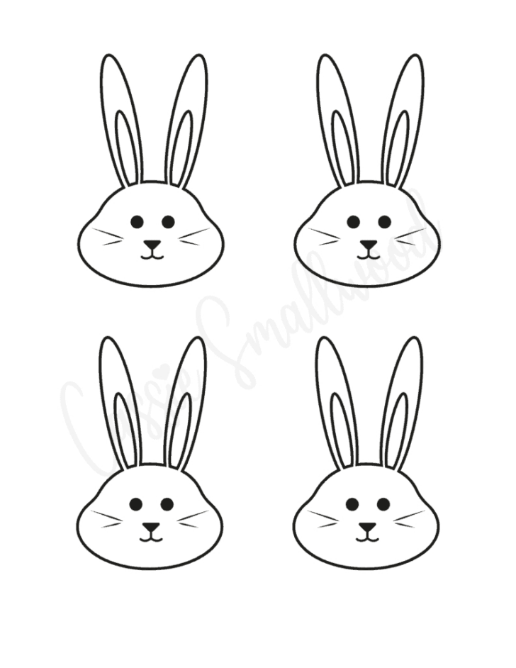 Printable Easter Bunny Face Template