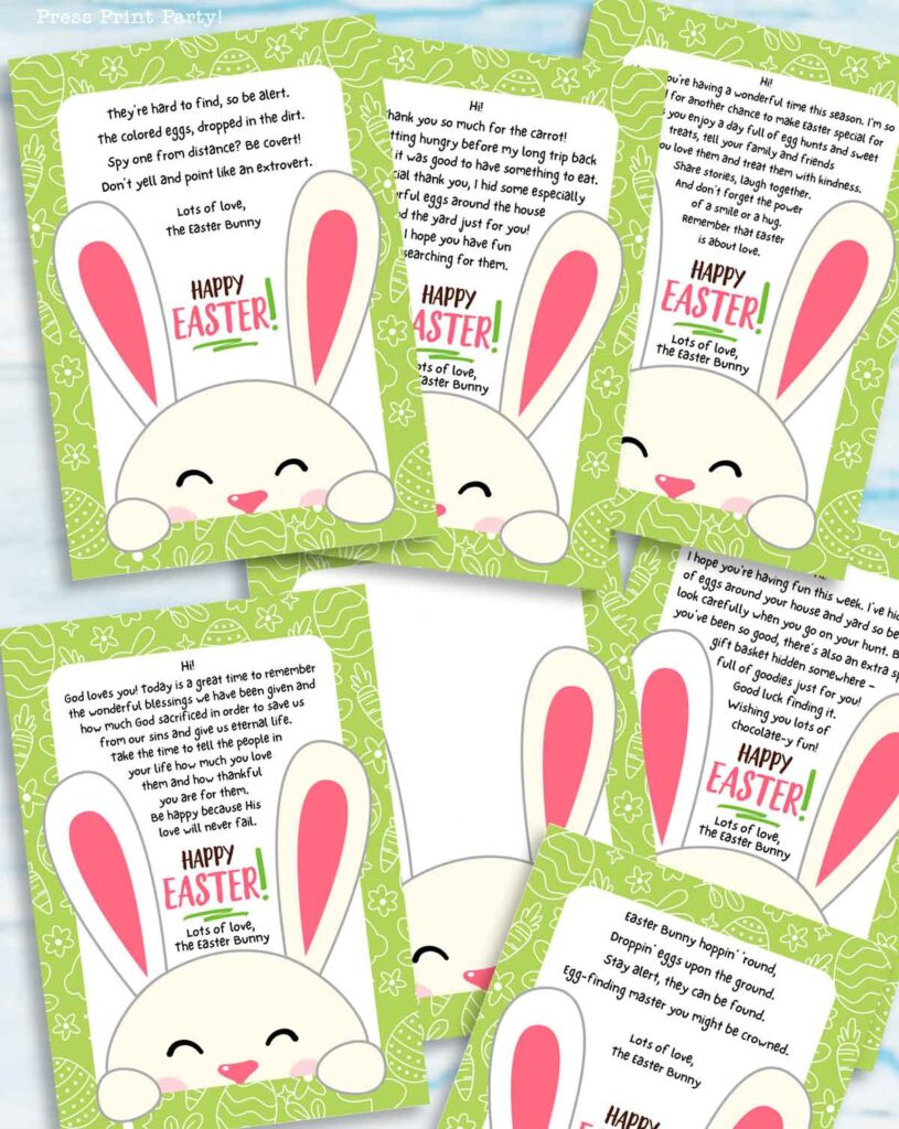 6 Adorable Easter Bunny Letters For Kids [Free Printable] in Easter Printable Letters