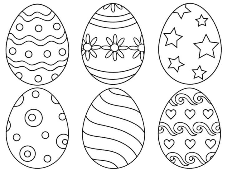 Easter Eggs Coloring Printable Free