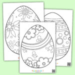 Ausmalbilder Und Malvorlagen Osterei Zum Ausdrucken In Pdf Throughout Free Printable Easter Eggs Color Pages