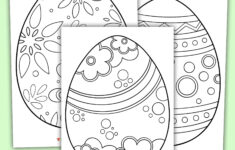 Ausmalbilder Und Malvorlagen Osterei Zum Ausdrucken In Pdf throughout Free Printable Easter Eggs Color Pages