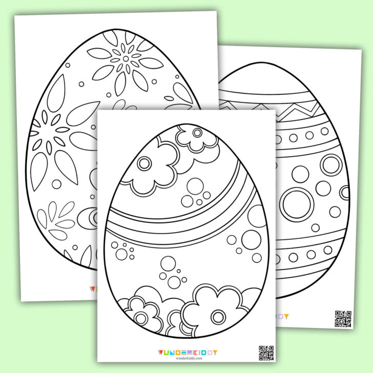 Free Printable Easter Eggs Color Pages