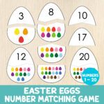 Buy Easter Egg Number Matching Easter Eggs Puzzles Counting With Easter Eggs Number Matching Game Printable