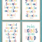 Colorful Printable Easter Bible Scriptures | I Should Be Mopping In Easter Scripture Printable