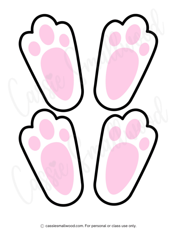 Printable Free Printable Easter Bunny Footprints