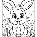 Easter Bunny Coloring Pages   World Of Printables Within Printable Easter Bunny Coloring