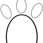 Easter Bunny Footprint Stencil Free Printable Pinterest   My Bored Regarding Printable Easter Bunny Footprints Stencil