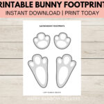 Easter Bunny Footprints Printable, Easter Bunny Feet For Easter Regarding Printable Easter Bunny Footprints Stencil