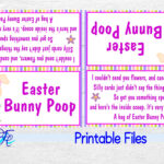 Easter Bunny Poop Bag Topper Within Easter Bunny Poop Printable