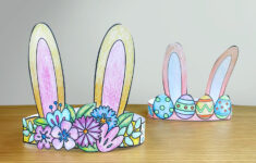Easter Craft: Make A Bunny Crown In 5 Steps With Our Free Printable in Easter Bonnet Printable Template