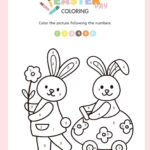 Easter Holiday Colornumber For Kids Free Printable Pdf Regarding Free Printable Color By Number Easter