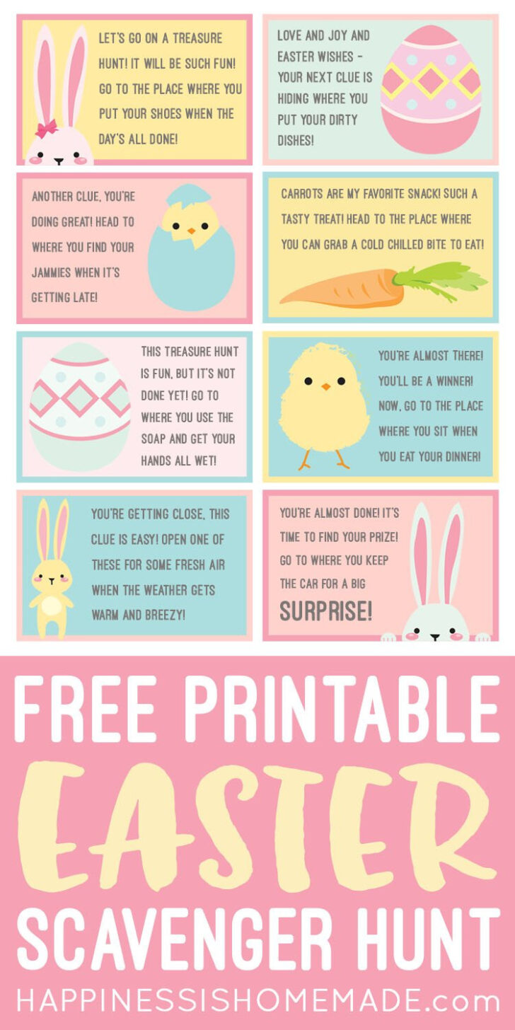 Printable Easter Eggs Hunt