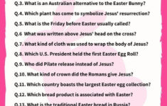 Easter Trivia Questions &amp; Answers within Free Printable Easter Trivia Questions and Answers