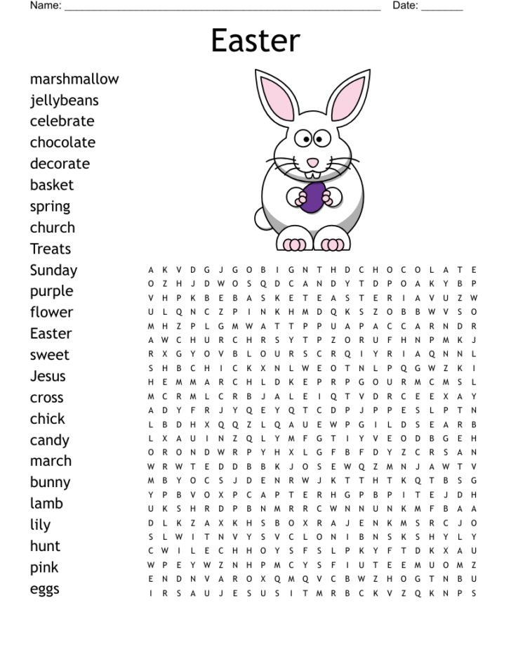 Free Printable Easter Word Search