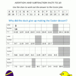 Easter Worksheets For Kids Pertaining To Free Easter Math Printable