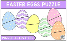 Free 18 Puzzle With Easter Egg Printable - Fluffytots regarding Easter Eggs Number Matching Game Printable