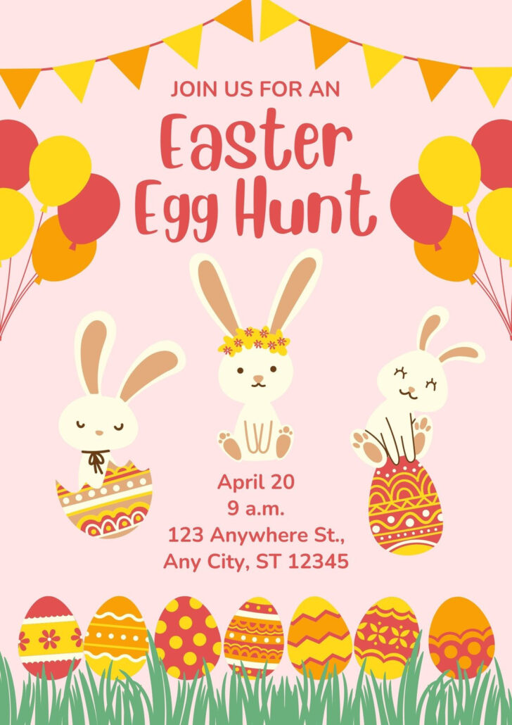 Easter Eggs Hunt Printable Template