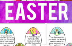 Free Bible Verse Cards For Easter in Easter Scripture Printable