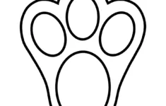 Free Big Bunny Footprint Template: Perfect Spring Activity For Kids in Printable Easter Bunny Footprints Stencil