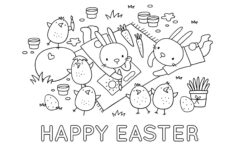 Free Custom Printable Easter Worksheet Templates | Canva with Free Easter Template Printable