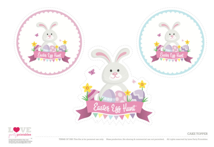 Easter Cake Topper Printable