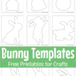 Free Printable Bunny Templates For Spring & Easter Crafts Throughout Printable Easter Bunny Shape