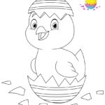 Free Printable Coloring Page | Chick Hatching From Easter Egg Regarding Easter Chick Printable Free