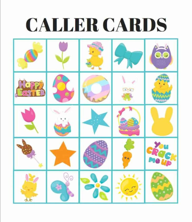 Easter Bingo Cards Free Printable