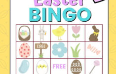 Free Printable Easter Bingo Game Cards For Kids pertaining to Free Printable Easter Bingo Cards