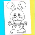 Free Printable Easter Bunny Coloring Pages With Regard To Free Printable Easter Prints