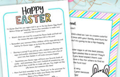 Free Printable Easter Bunny Letter - 4 Letter Templates For Kids! in Free Easter Letter Template Printable
