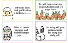Free Printable Easter Egg Hunt Clues - World Of Printables throughout Free Printable Easter Scavenger Hunt For Teens