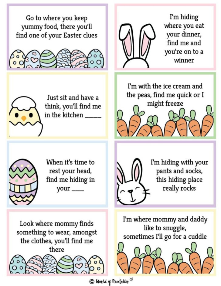 Free Printable Easter Scavenger Hunt For Teens