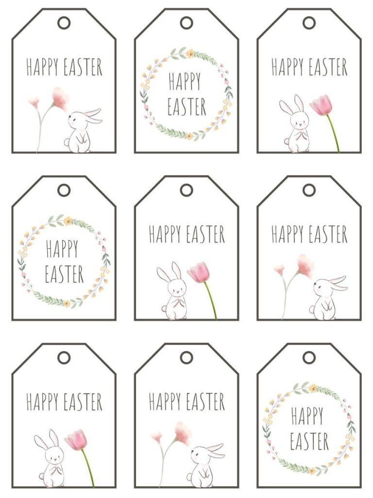 Free Printable Easter Gift Tag Designs For Every Bunny - For Hope regarding Printable Happy Easter Tags