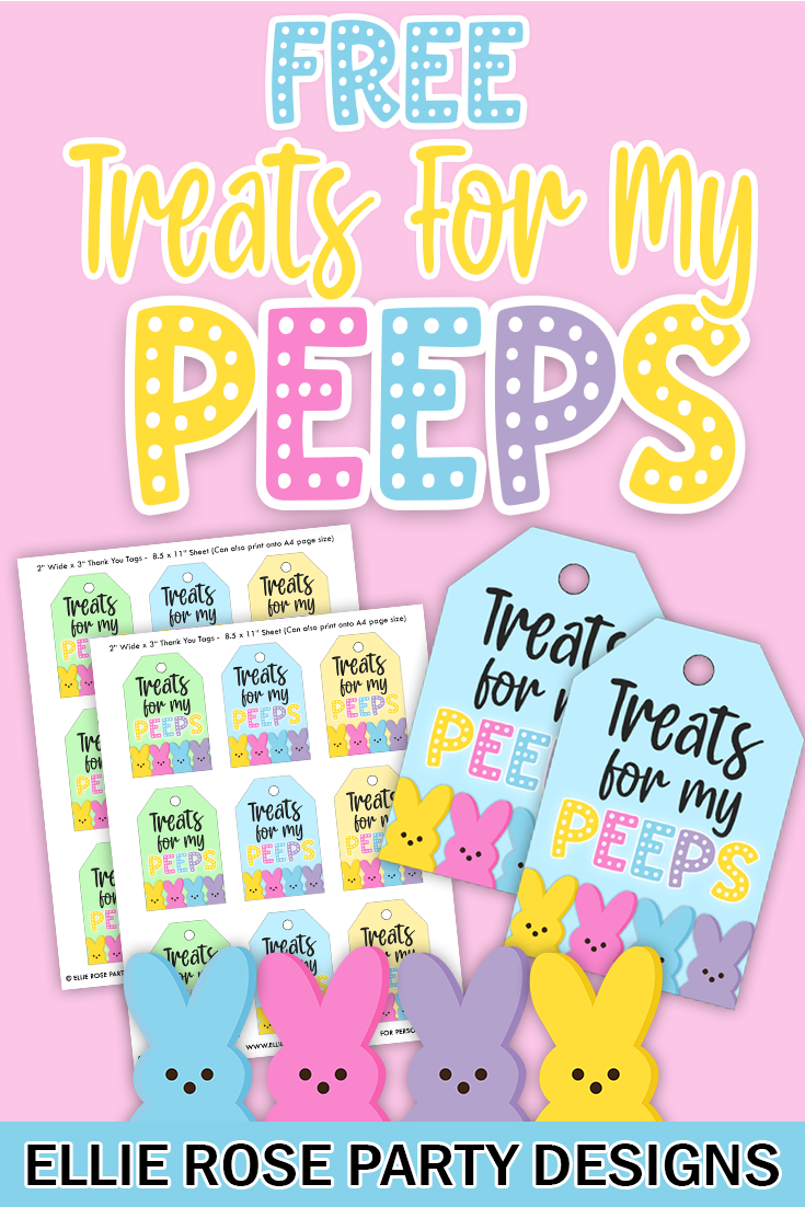 Get Treats For My Peeps Easter Tags Printable Free for Free Easter Peeps Printable