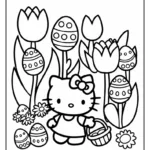 Hello Kitty Easter Coloring Pages (15 Free Printable Pdf Pages Intended For Printable Hello Kitty Easter Coloring Pages