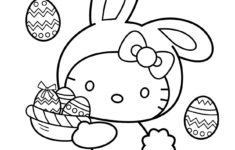 Hello Kitty Easter - Coloring Pages For Kids regarding Printable Hello Kitty Easter Coloring Pages