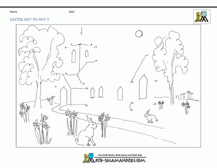 Free Printable Easter Dot to Dot