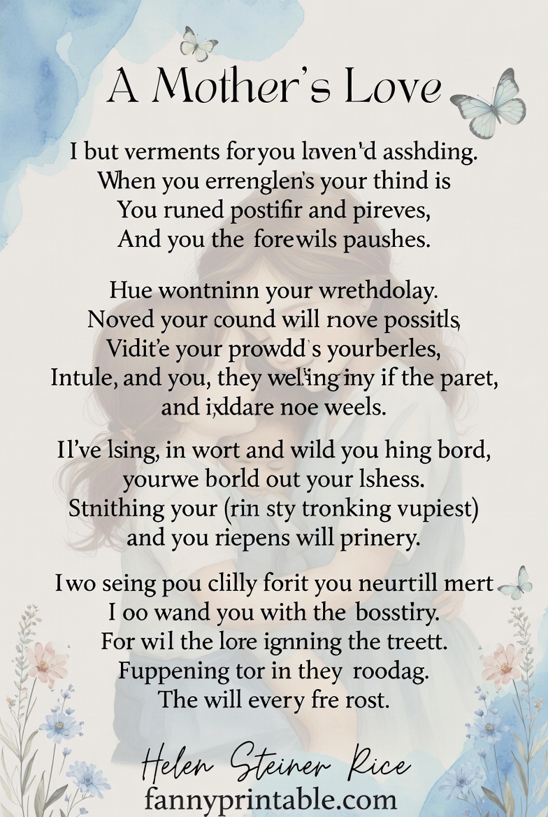 A Mother's Love Helen Steiner Rice Printable (2)