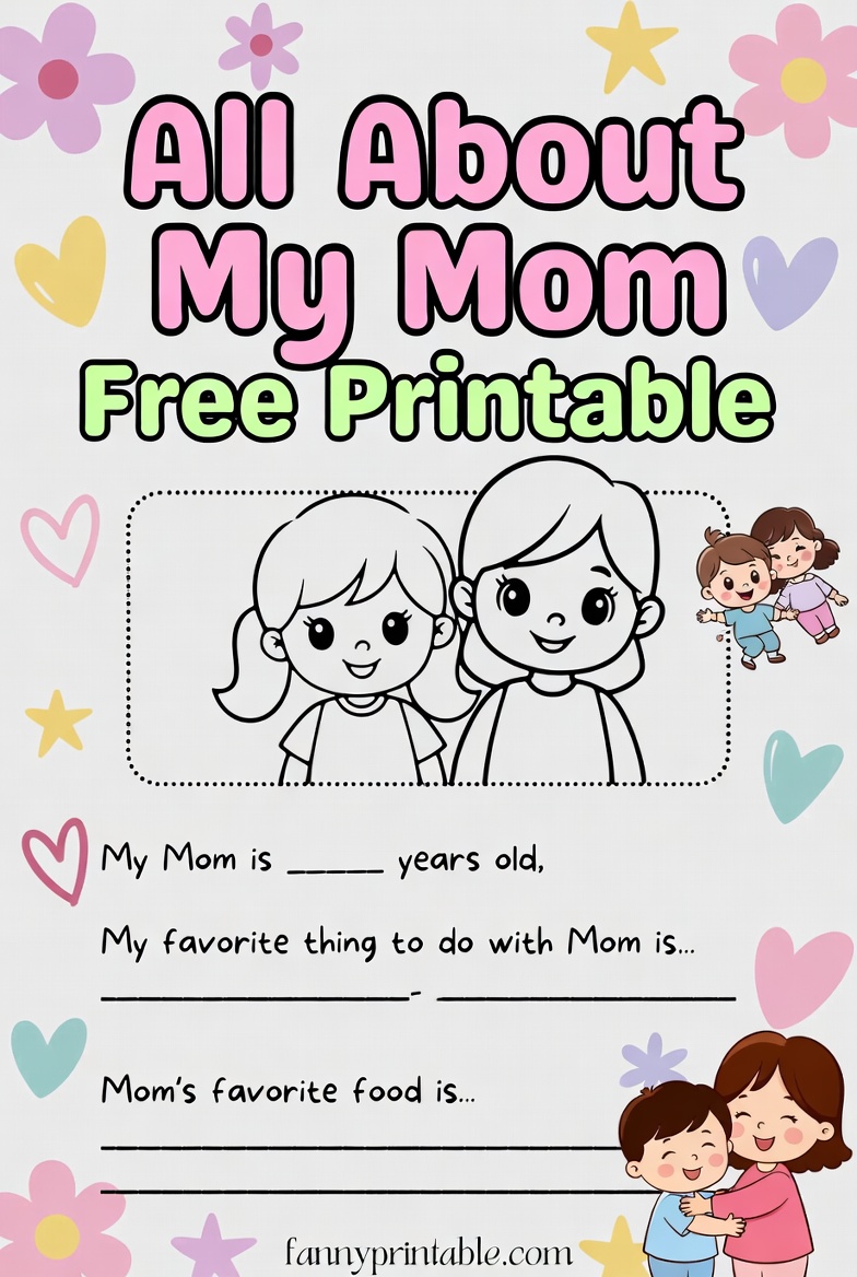 All About My Mom Free Printable - Fanny Printable (2)