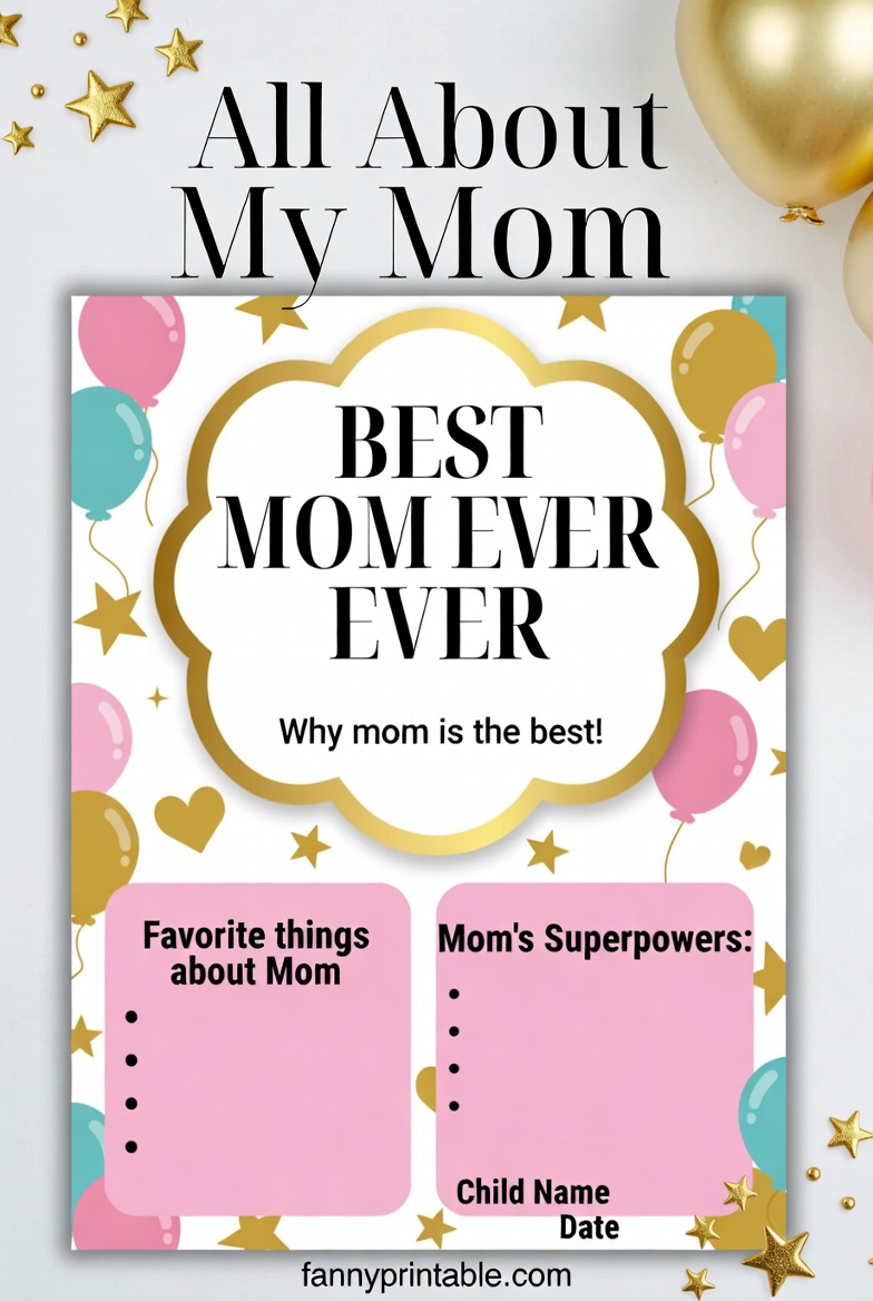 All About My Mom Mother's Day Printable (2)