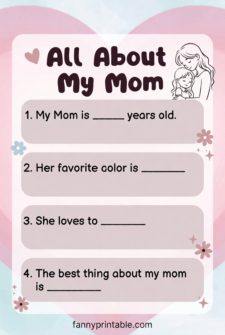 All About My Mom Mother's Day Printable (4)