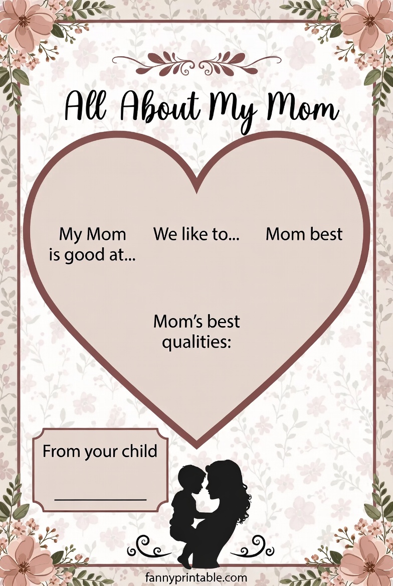 All About My Mom Printable - Fanny Printable (1)