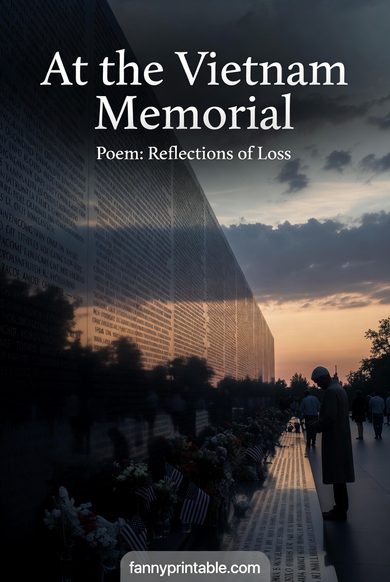 At the Vietnam Memorial Poem Reflections of Loss FannyPrintable 2 At the Vietnam Memorial Poem Reflections of Loss FannyPrintable (2)