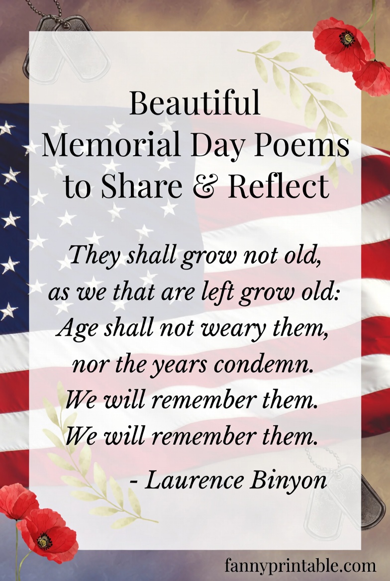 Beautiful Memorial Day Poems to Share & Reflect FannyPrintable (4)