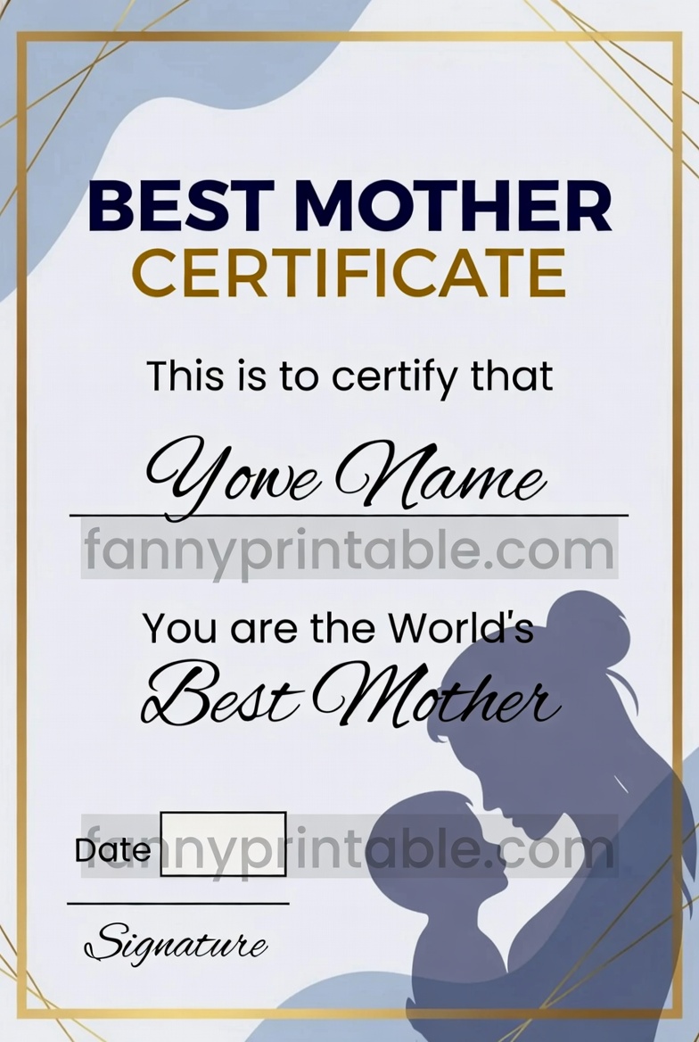 Best Mother Certificate Printable (1)