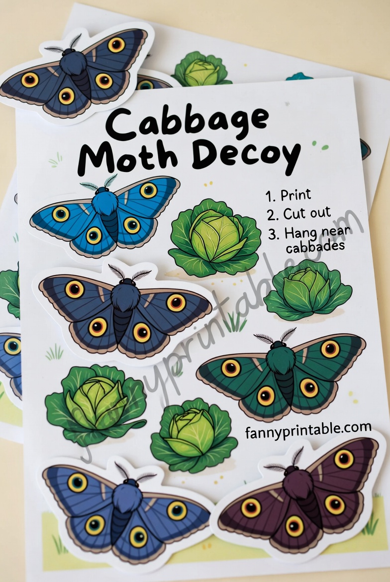 Cabbage Moth Decoy Printable 2 Cabbage Moth Decoy Printable (2)