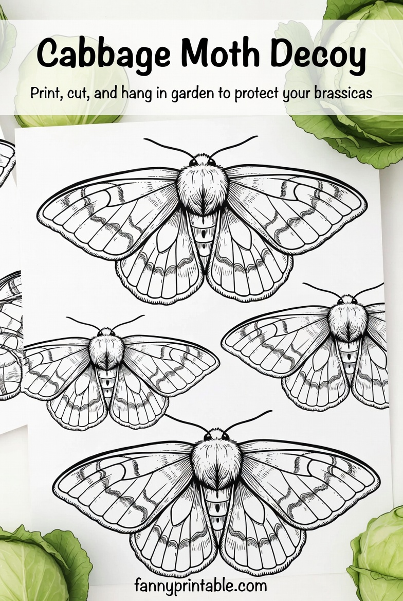 Cabbage Moth Decoy Printable 3 Cabbage Moth Decoy Printable (3)