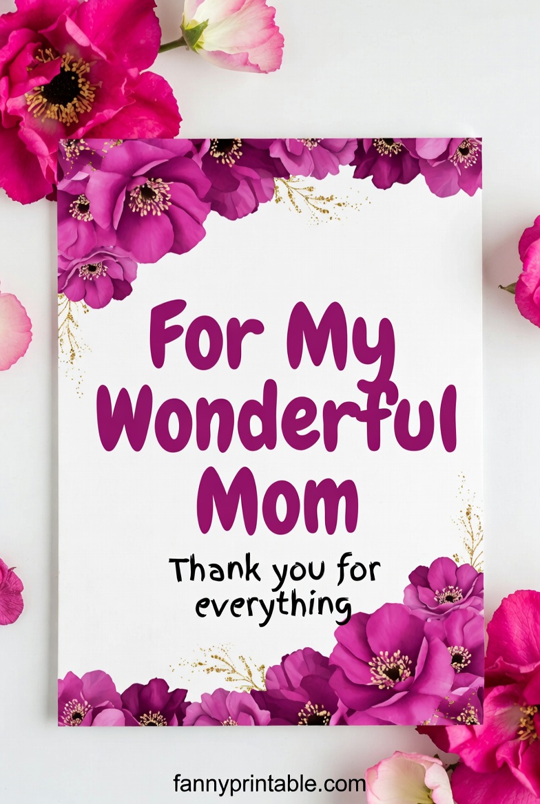 Card For Mothers Day Printable Free 2 Card For Mother's Day Printable Free (2)